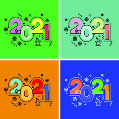 Fototapeta premium Happy new year colorful background