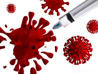  covid 19 vaccine 3d rendering for medicine content