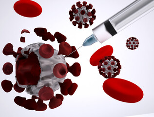  covid 19 vaccine 3d rendering for medicine content
