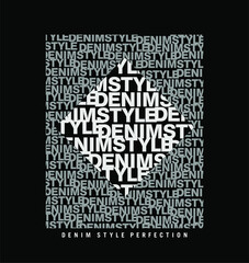 Fototapeta premium DENIM STYLE design typography, background text vector t shirt graphics, print.