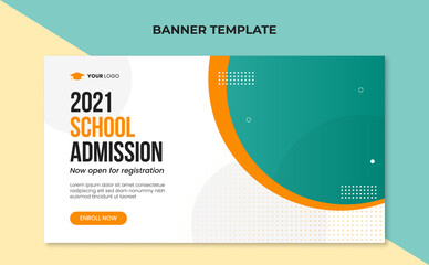 2021 school admission banner template