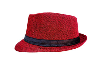 red hat isolated on white background with vacation fashion