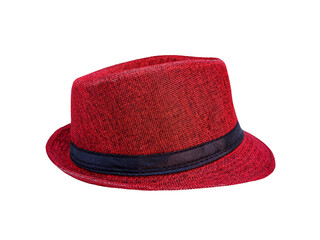 red hat isolated on white background with vacation fashion