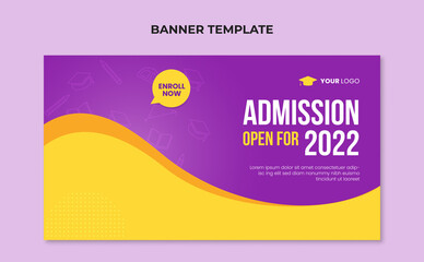 Banner template for school admission