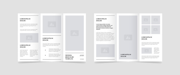 Fototapeta na wymiar minimal style trifold brochure design 