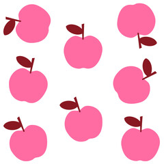 Cute pink apples. Print for the children and t-shirt and other stories.