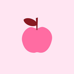 Cute pink apple. Print for the children and t-shirt and other stories.