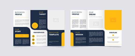 modern trifold business brochure design template
