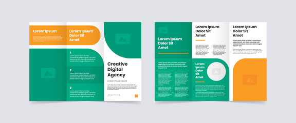 modern trifold business brochure design template
