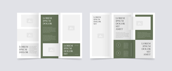 Fototapeta na wymiar minimal style trifold brochure design 