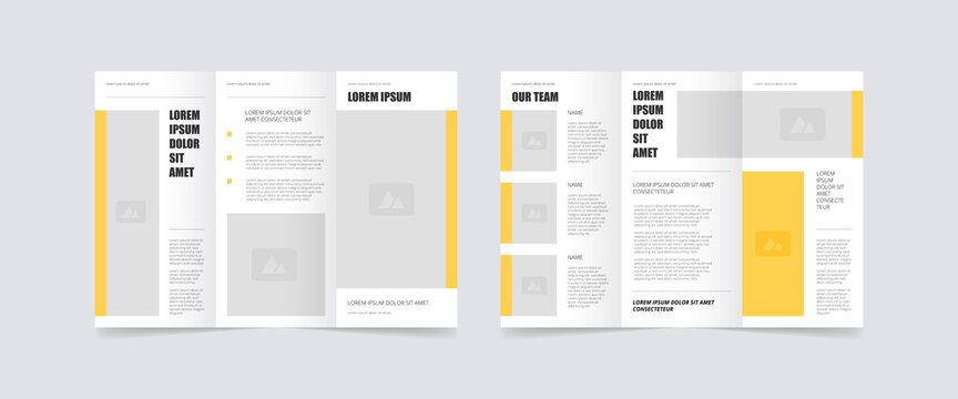 minimal style trifold brochure design 
