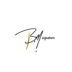 Bm hand handwritten logo for identity