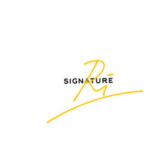 Ri hand handwritten logo for identity