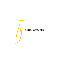 TG handwritten logo for identity