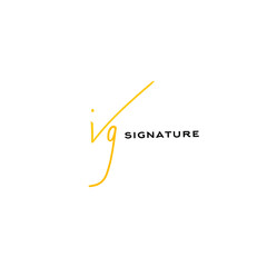 vg hand handwritten logo for identity