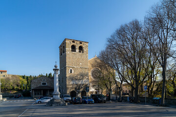 Fototapeta na wymiar Trieste Cathedral, Basilica cattedrale di San Giusto Martire, dedicated to Saint Justus