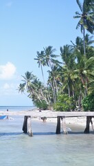 a beautiful view from Pantai pasir putih (White sand Beach) Lampung - Indonesia 2020