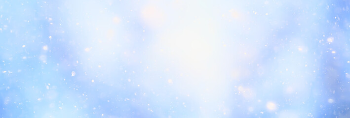 abstract blue background snow snowflakes, new year, glow design