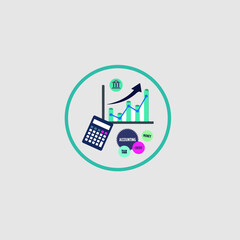 Accounting and Finance logo, icon and vector design