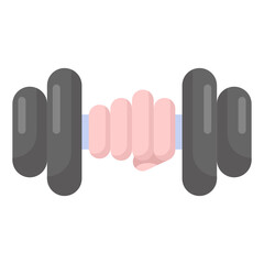 
Dumbbell in flat trendy vector, gym equipment 
