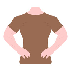 
Bodybuilder flat editable vector, showing man avatar and fitness 
