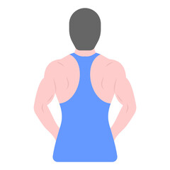 Fototapeta premium Bodybuilder flat editable vector, showing man avatar and fitness 