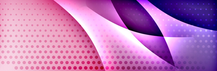 Fluid gradient neon color waves, vector abstract background