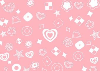 ピンク色のバックグラウンド！横編