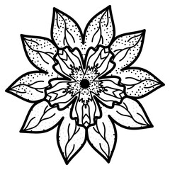 
A linear design of flower icon, editable vector 
