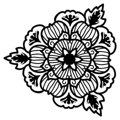 
A linear design of flower icon, editable vector 
