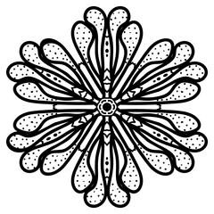 
A linear design of flower icon, editable vector 
