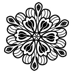 
A linear design of flower icon, editable vector 

