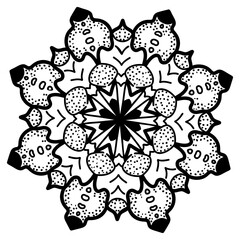 
A linear design of flower icon, editable vector 
