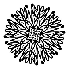 
A linear design of flower icon, editable vector 
