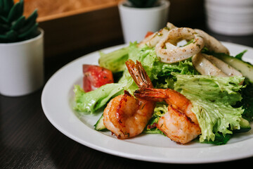 salad with seafood