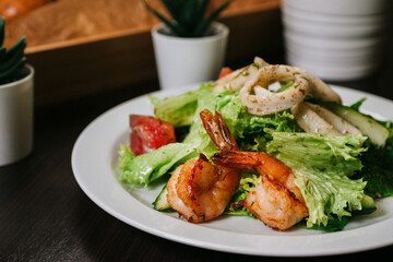 salad with seafood