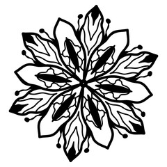 
A linear design of flower icon, editable vector 
