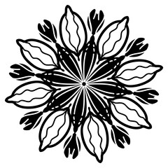
A linear design of flower icon, editable vector 
