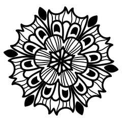 
A linear design of flower icon, editable vector 
