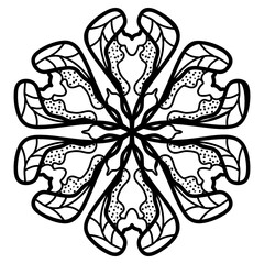 
A linear design of flower icon, editable vector 
