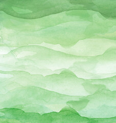 Watercolor green background, blot, blob, splash of green paint. Watercolor field, meadow, spot, abstraction. Wild grass, bushes, country abstract landscape. Watercolor card, banner.splashing