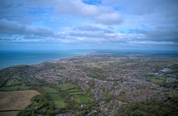 Fototapeta na wymiar Hastings View From Fairlight