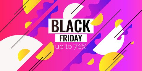 Black Friday. Big sales. Trendy, modern poster to advertise your goods. Vector illustration.