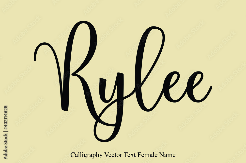 Fototapete rylee female name typescript calligraphy text