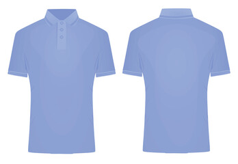 Blue polo t shirt. vector illustration