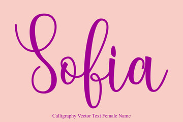 Sofia Female Name Typescript Calligraphy Text