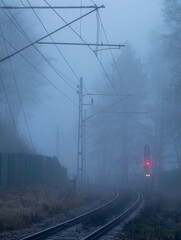 Fototapeta na wymiar Misty view in the morning