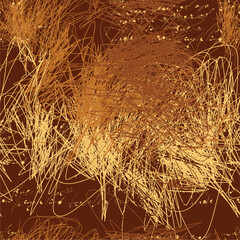 Abstract Background Hand Drawn Lines Grunge Texture Seamless pattern. Vector image.