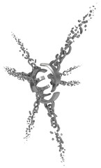 Fototapeta premium Shackle Chain Break Collar Rings