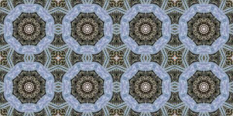  Vintage bronze forging and blue marble tiles